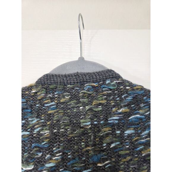 Moth Anthropologie Keavey Wool Mohair Blend Blue Chunky Cardigan Sweater, Small - Picture 11 of 15